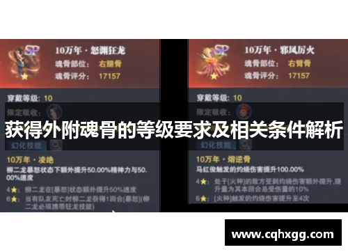 获得外附魂骨的等级要求及相关条件解析 获得外附魂骨的等级要求及相关条件解析